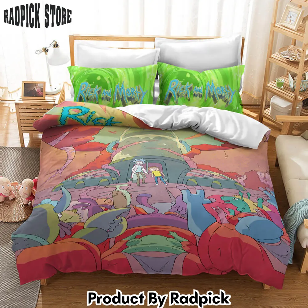 Rick and morty bedding set duvet cover christmas sheets bed sets  rp0423372